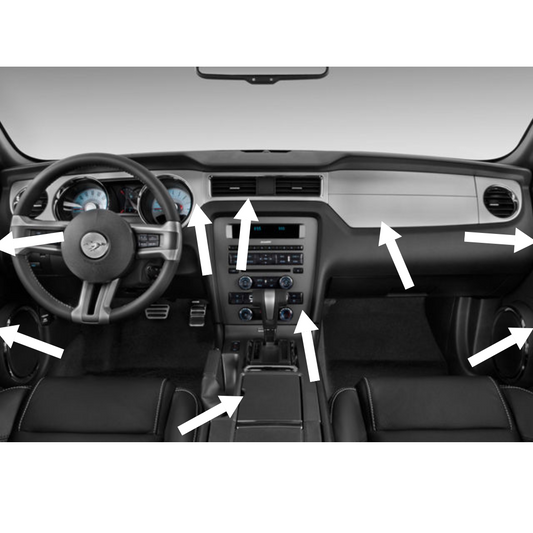 ZetaC™ 2010-2014 Mustang Carbon Fiber Interior Direct Replacement Package