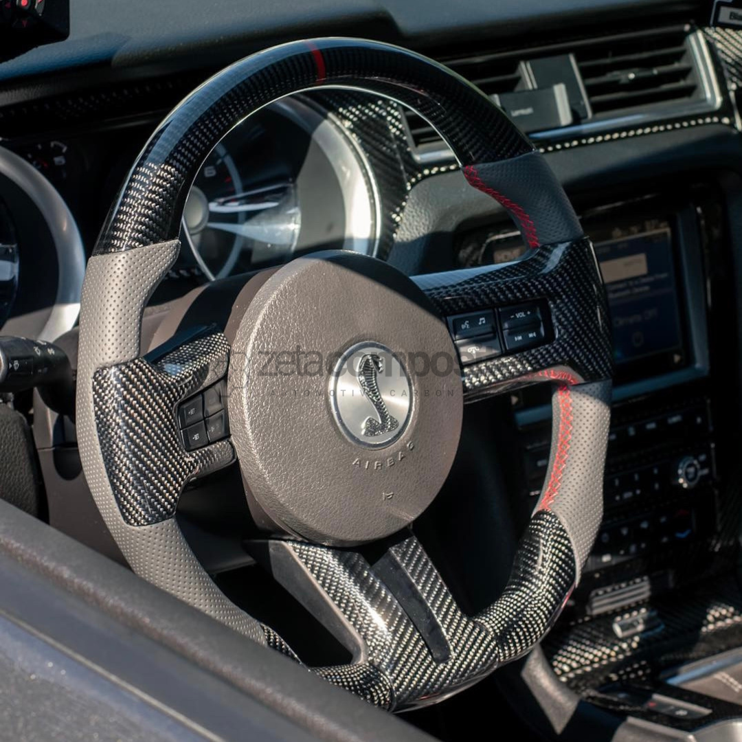 2010 2014 Mustang Carbon Fiber Steering Wheel Customizable Premium
