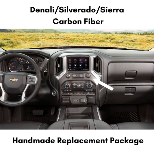 ZetaC™ 2022+ Silverado/Sierra/Denali Carbon Fiber Interior Direct Replacement Bezel