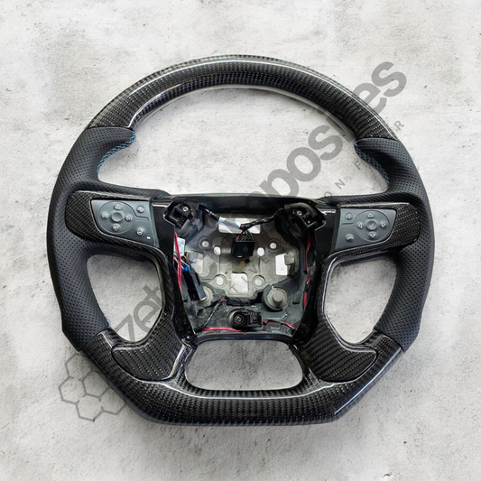 2014-2018 Silverado Carbon Fiber Steering Wheel | 3rd Gen