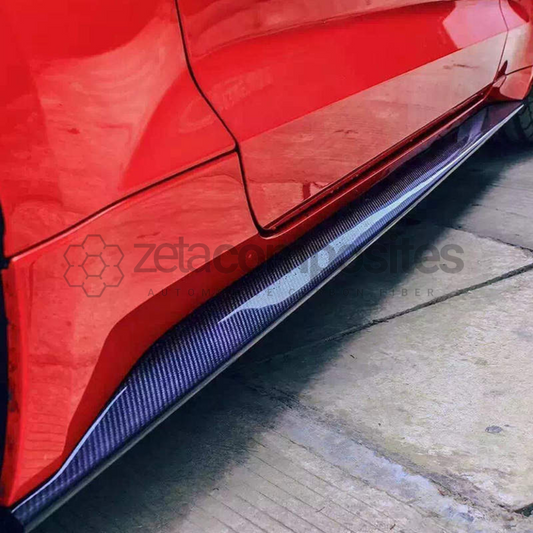 2015+ Mustang Carbon Fiber Rocker Panel Side Skirts OEM Style Pair