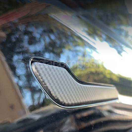 Real Carbon Fiber Door Handle Covers Tesla Model 3/Y Set of 4