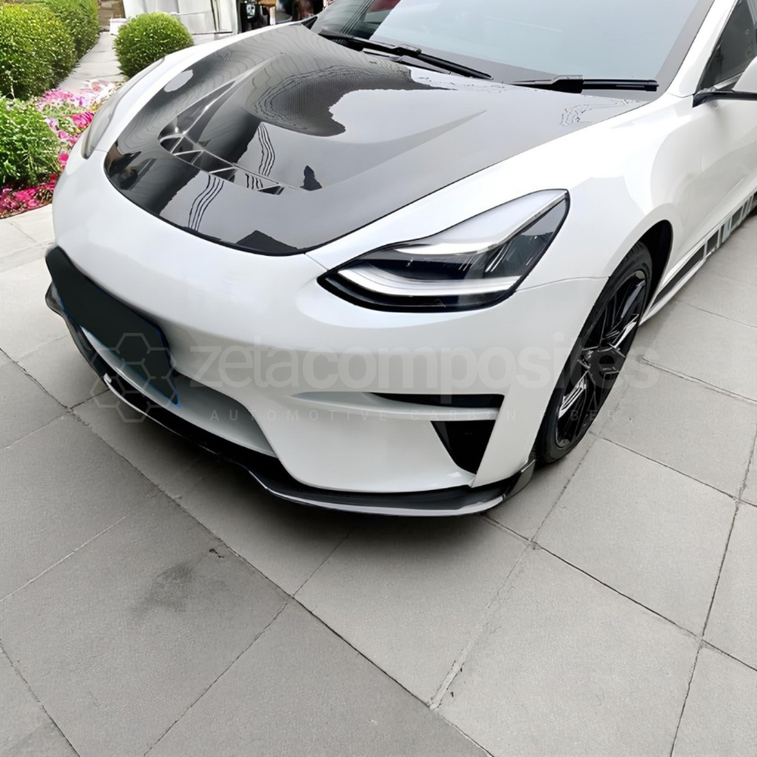 Tesla Model 3 / Y Carbon Fiber Vented Intake Hood