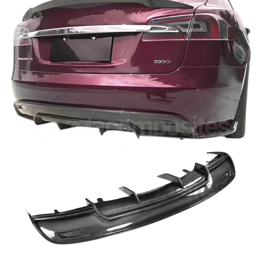 Tesla Model S Carbon Fiber Rear Diffuser