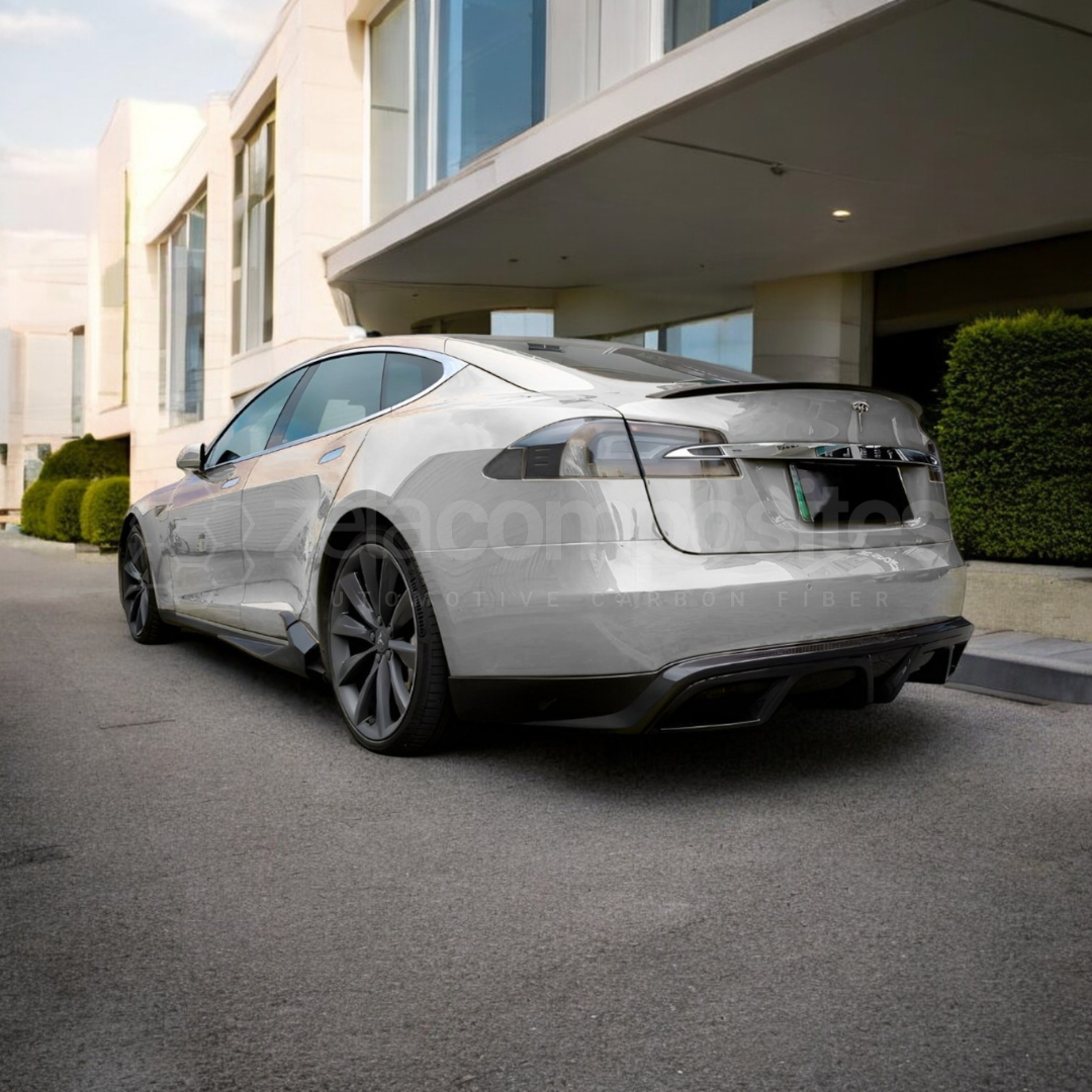Tesla Model S Sedan Carbon Fiber Diffuser