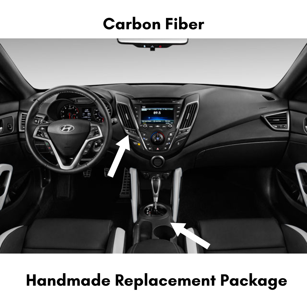 2012-2017 Veloster Carbon Fiber Interior Direct Replacement Package ZetaC™