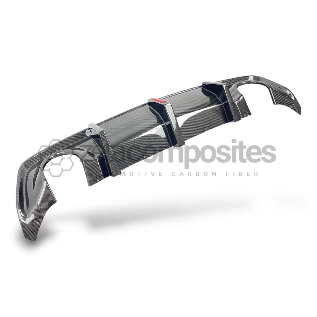 Dodge Charger SRT Widebody Carbon Fiber Rear Diffuser W/ Brake Light