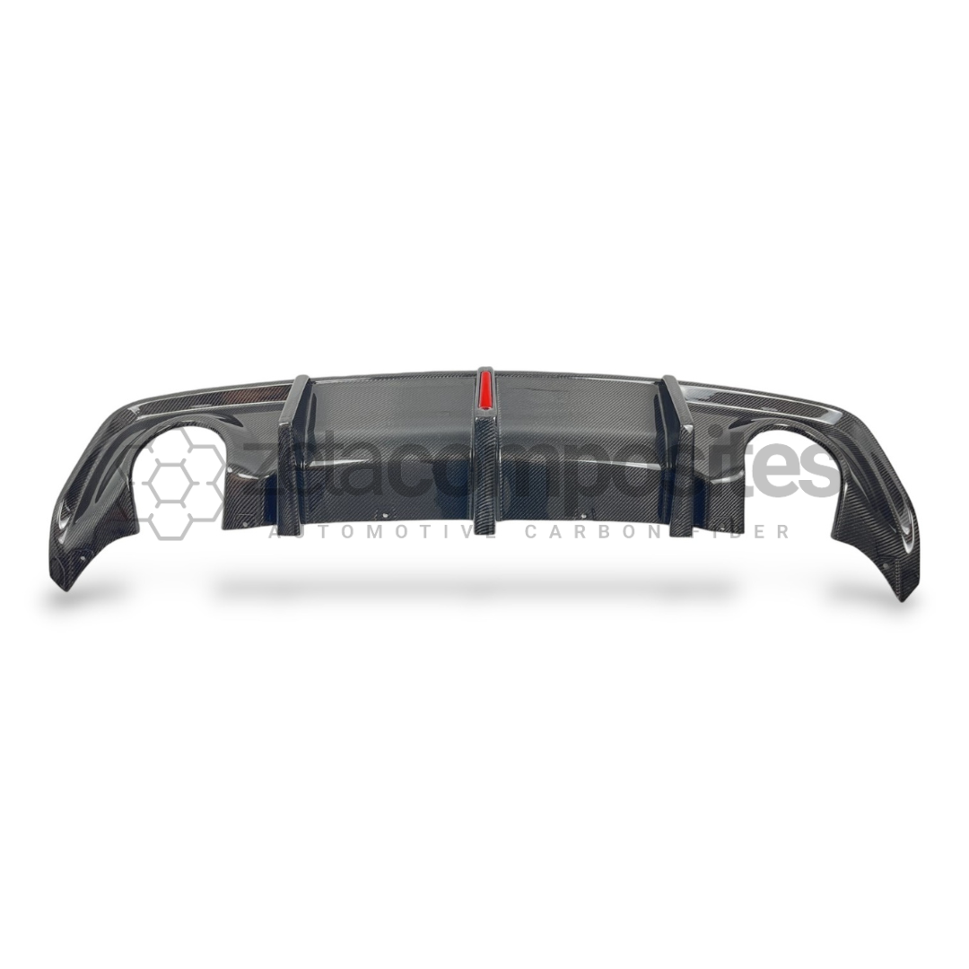 Dodge Charger SRT Widebody Carbon Fiber Rear Diffuser W/ Brake Light