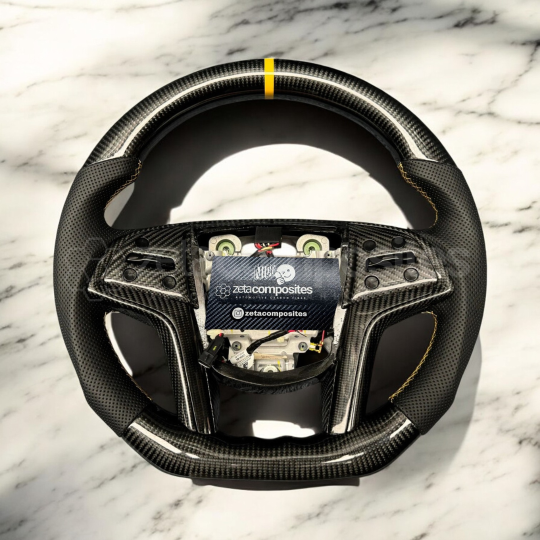xts srx escalade custom carbon fiber steering wheel