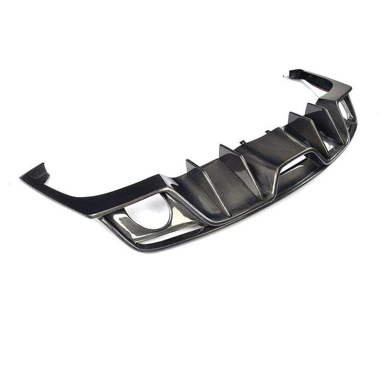 2015-2017 Carbon Fiber Diffuser Mustang Rear Valance Single Tip