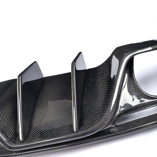 2015-2017 Carbon Fiber Diffuser Mustang Rear Valance Single Tip