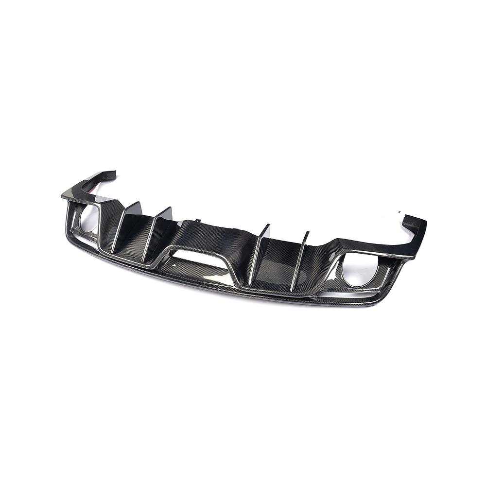 2015-2017 Carbon Fiber Diffuser Mustang Rear Valance Single Tip