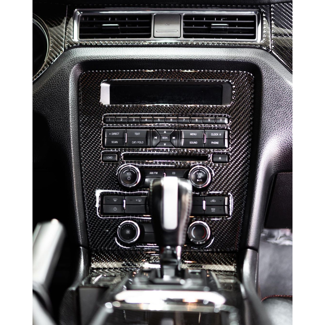 2010-2014 Mustang Carbon Fiber OEM Radio Trim