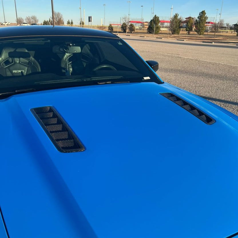 2013-2014 Mustang Carbon Fiber Hood Vents Replacements