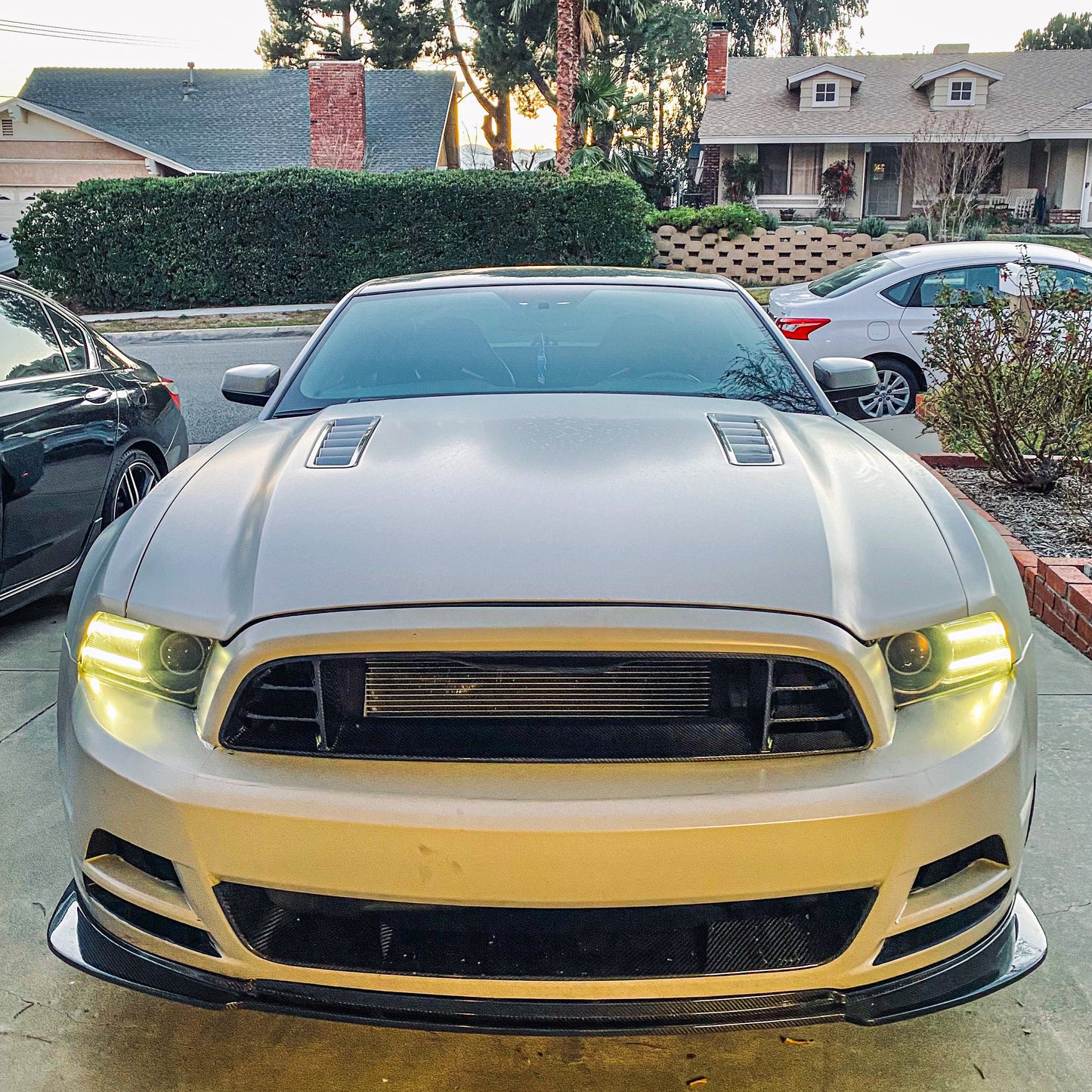 2013-2014 Mustang Carbon Fiber Gt500 Style Upper Grille