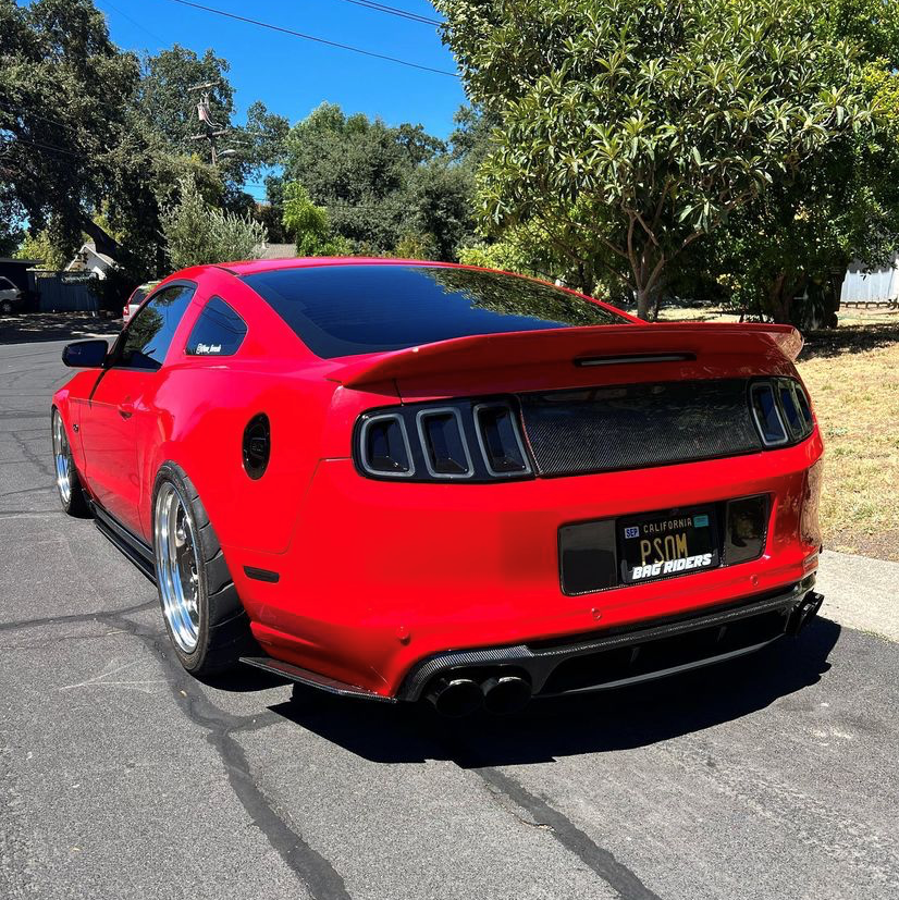 2013-2014 Mustang Carbon Fiber Gt500 Quad Tip Diffuser Rear Valance